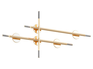 JAX sconce 06-002 , Brass -Black-Silver / Clear crystal , Elegant Lighting Fixture Against black bachground 