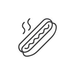 Hot dog icon for fast food menus, party invitations, and street food blogs