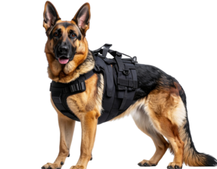 German Shepherd in Police Vest – K9 Unit