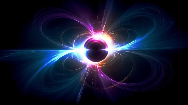 A black hole in the middle of a black background