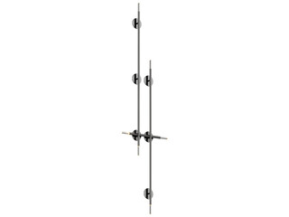 Obraz premium JAX sconce 06-003 , Brass -Black-Silver / Clear crystal , Elegant Lighting Fixture Against black bachground 