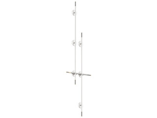 JAX sconce 06-003 , Brass -Black-Silver / Clear crystal , Elegant Lighting Fixture Against black bachground 