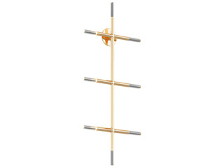 JAX sconce 08-001 , Brass -Black-Silver / Clear crystal , Elegant Lighting Fixture Against black bachground 