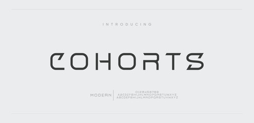 Cohorts Creative font. Modern abstract digital tech font. Logo creative font, type, technology, movie, digital, music, movie. Fonts and illustration in vector format.