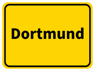 Illustration eines Stadteingangsschildes von der Stadt Dortmund