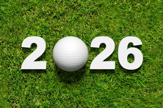 Golf Ball Represents Zero in 2026 on Grass