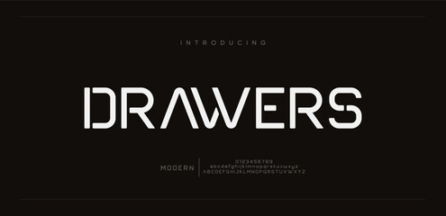 Drawers minimal luxury font alphabet logo. Typography beauty fashion elegant minimalist serif italic fonts decorative wedding vintage retro logos. vector illustration