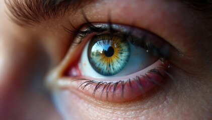 Playful Winking Eye Close-up of Mischievous Flirtation and Secret Sharing