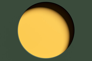 Minimalist Abstract Art Featuring Yellow Circle