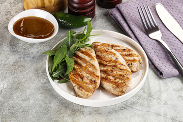 Grilled turkey breast fillet steak