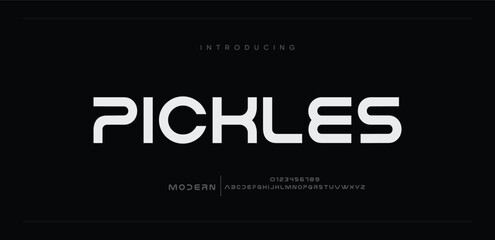 Pickles Minimal luxury font alphabet logo. Typography beauty fashion elegant minimalist serif italic fonts decorative wedding vintage retro logos. vector illustration