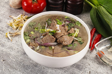 Vietnamese cuisine - Pho Bo soup with beef