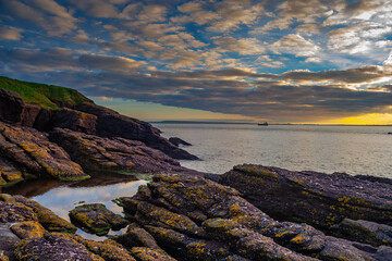 Celtic Sea Coastline At Dawn In Ireland