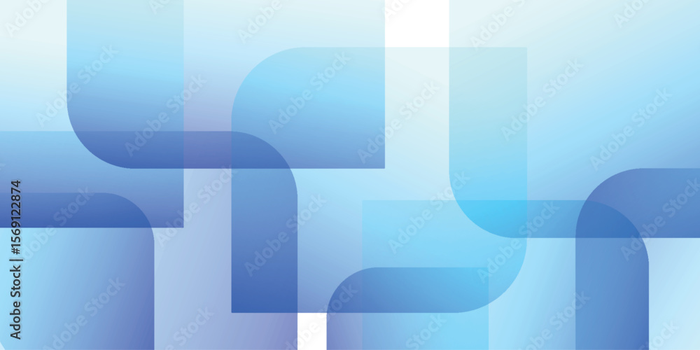 Poster light blue geometric abstract background overlap layer on bright space. modern graphic design elemen