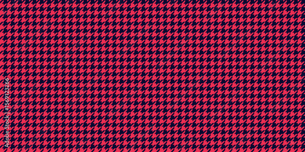 Poster seamless vector pattern red blue houndstooth repeat background abstract textile classic modern fashi