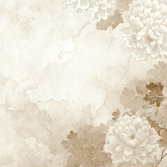 A white background with a flowery border