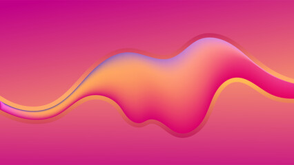 ABSTRACT BACKGROUND ELEGANT GRADIENT MESH ORANGE PINK SMOOTH LIQUID COLORFUL WITH HAND DRAWN SHAPES DESIGN VECTOR TEMPLATE GOOD FOR MODERN WEBSITE, WALLPAPER, COVER DESIGN 