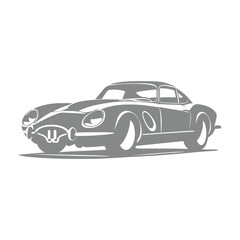 Obraz premium Vintage Racing Car Illustration