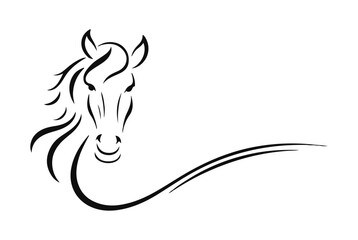Horse head vector