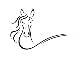 Horse head vector
