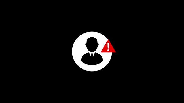 Account Compromised, hacking or hacked account, alpha channel supported, web element for cyber security and data protection concept, alert, 4K