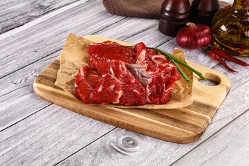 Raw beef meat for cooking