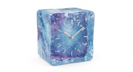 Abstract blue and purple decorative clock