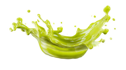 Splash water, green splash water, isolated on background.