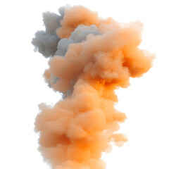Mystical orange and gray smoke isolated on black background adds drama to designs