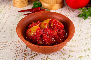 Hungarian Lecho with bell pepper and tomato