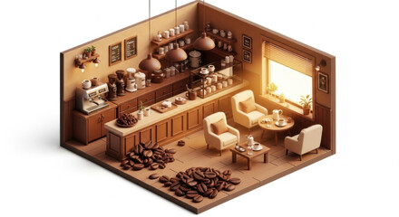 vintage cash register, coffee_shop_model_paper_craft