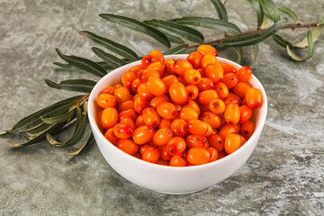 Natural organic ripe sweet buckthorn