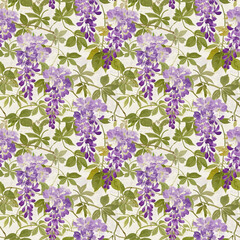 seamless purple floral fabric pattern wedding invitation wrapping paper