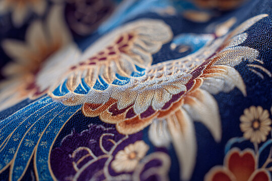 刺繍　金彩　桜花　椿　梅花　伝統和模様　振袖　成人式　着物 041a p 刺繍 金彩 乱菊 桜花模様 振袖 着物 102a p