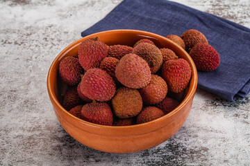 Sweet juicy tropical fruit lychee