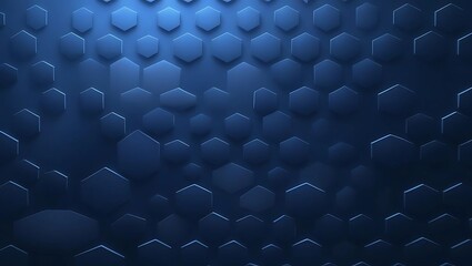 A textured blue background features a pattern of raised hexagonal shapes, creating a modern design.