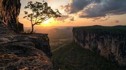 Breathtaking sunset overlook mountain range photography natural landscape scenic view serenity and beauty