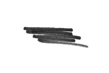 hand drawn black brush pen marker scribble isolated on white or transparent png