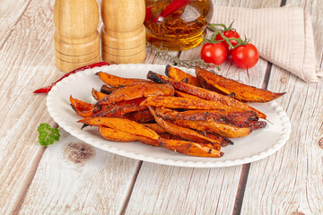 Homemade cuisine - baked sweet batat