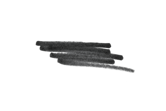 hand drawn black brush pen marker scribble isolated on white or transparent png