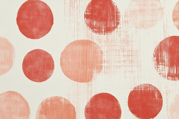 Polka dot pattern in light coral shades creates a vibrant and playful design for home decor or fashion accessories