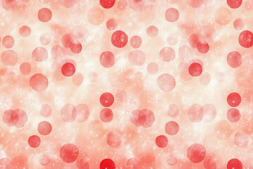 Repeating polka dot pattern in light coral shades creating a soft and playful design for backgrounds or textiles