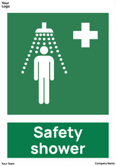 Obraz premium sign Safety shower
