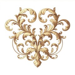 Elegant golden ornamental flourish design