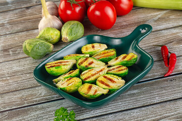 Vegan cuisine - Grilled brussels sprouts