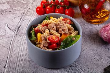 Italian pasta salad with tuna