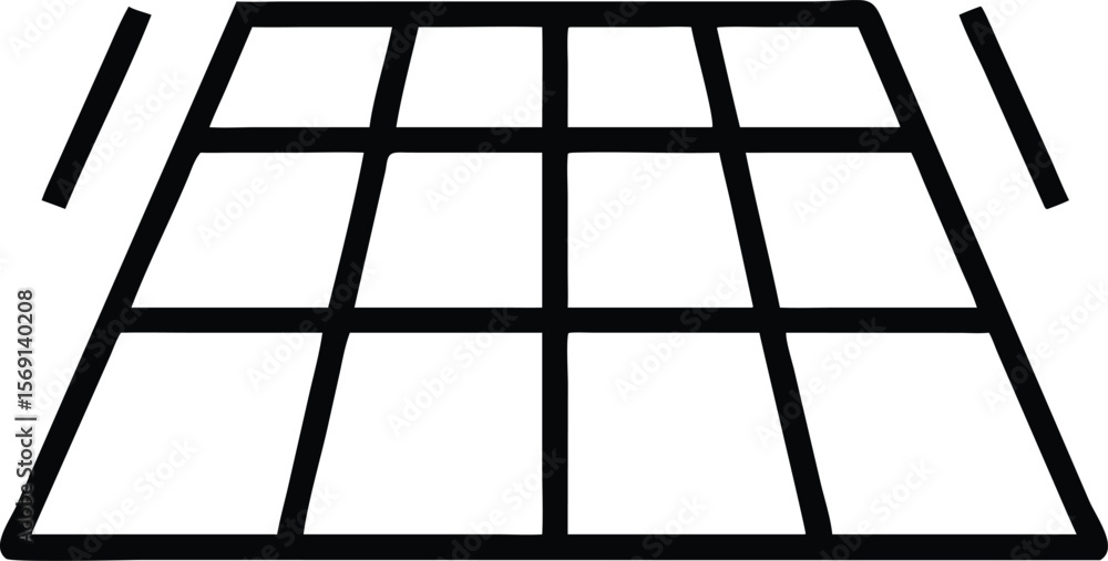 Poster abstract black grid pattern with perspective lines and motion blur effect