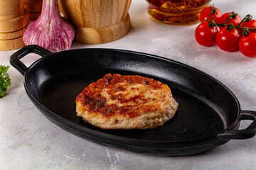 Fried salmon minced fish cutlet