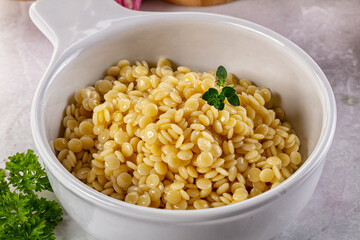 Boiled ptitim grain wheat pasta