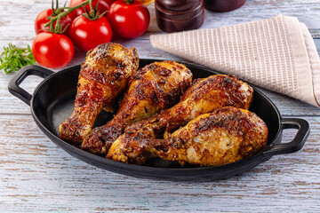 Baked chicken drumsticks with spices